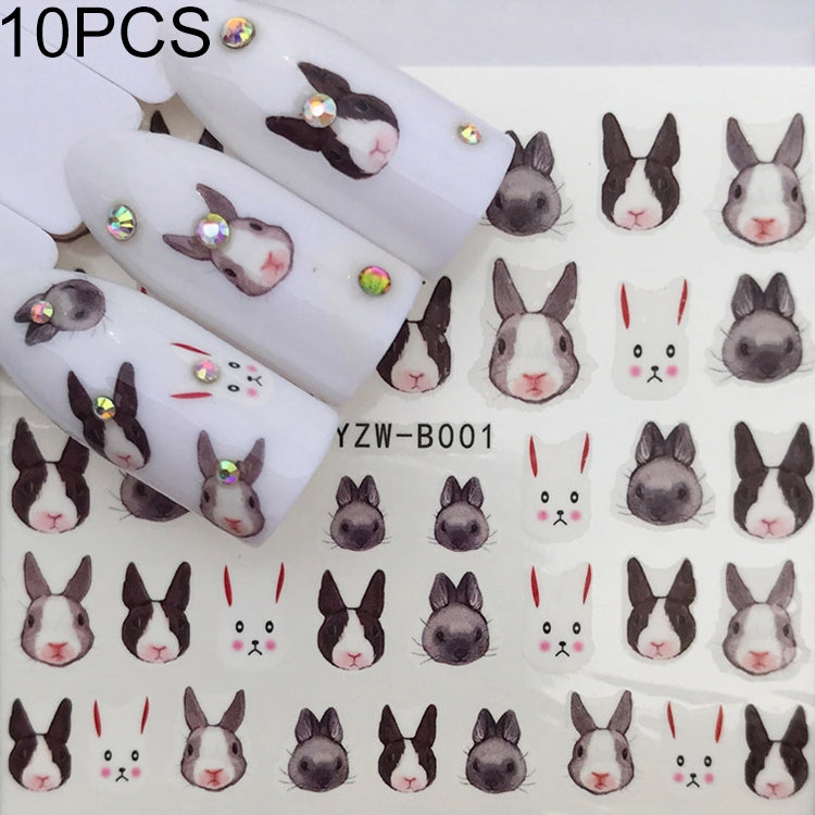 10 PCS Dandelion Nail Art Water Decals Transfer Sticker Manicure Nail Decoration