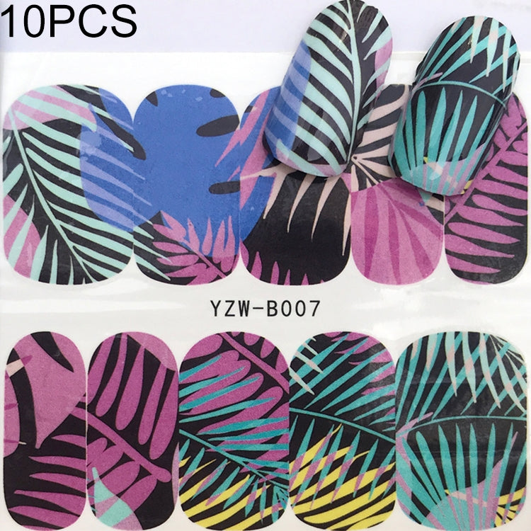 10 PCS Dandelion Nail Art Water Decals Transfer Sticker Manicure Nail Decoration