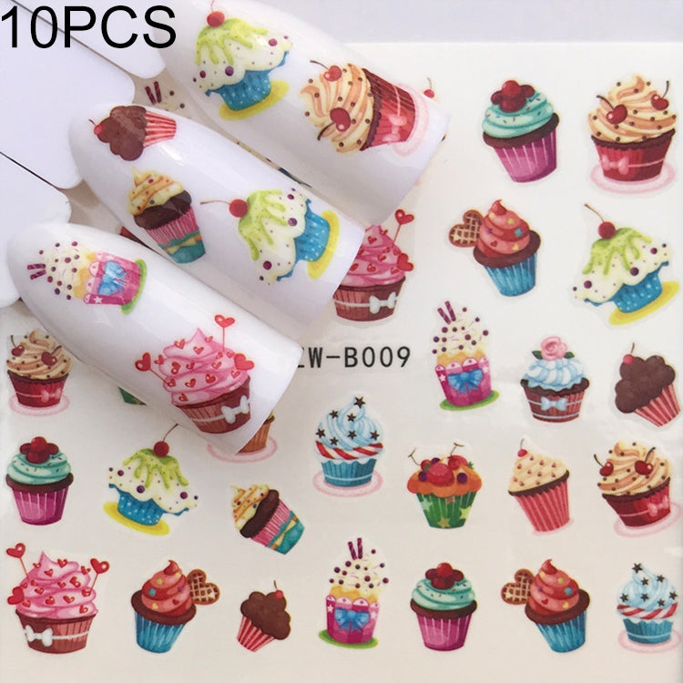 10 PCS Dandelion Nail Art Water Decals Transfer Sticker Manicure Nail Decoration