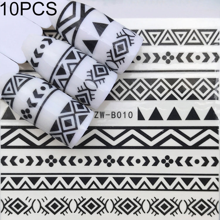 10 PCS Dandelion Nail Art Water Decals Transfer Sticker Manicure Nail Decoration