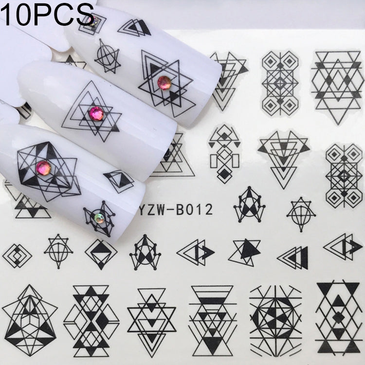 10 PCS Dandelion Nail Art Water Decals Transfer Sticker Manicure Nail Decoration