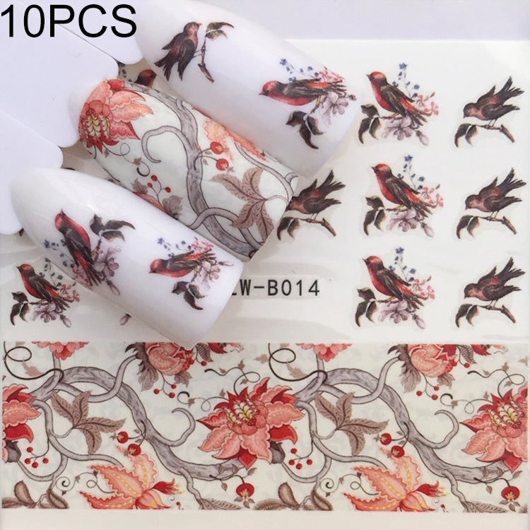 10 PCS Dandelion Nail Art Water Decals Transfer Sticker Manicure Nail Decoration