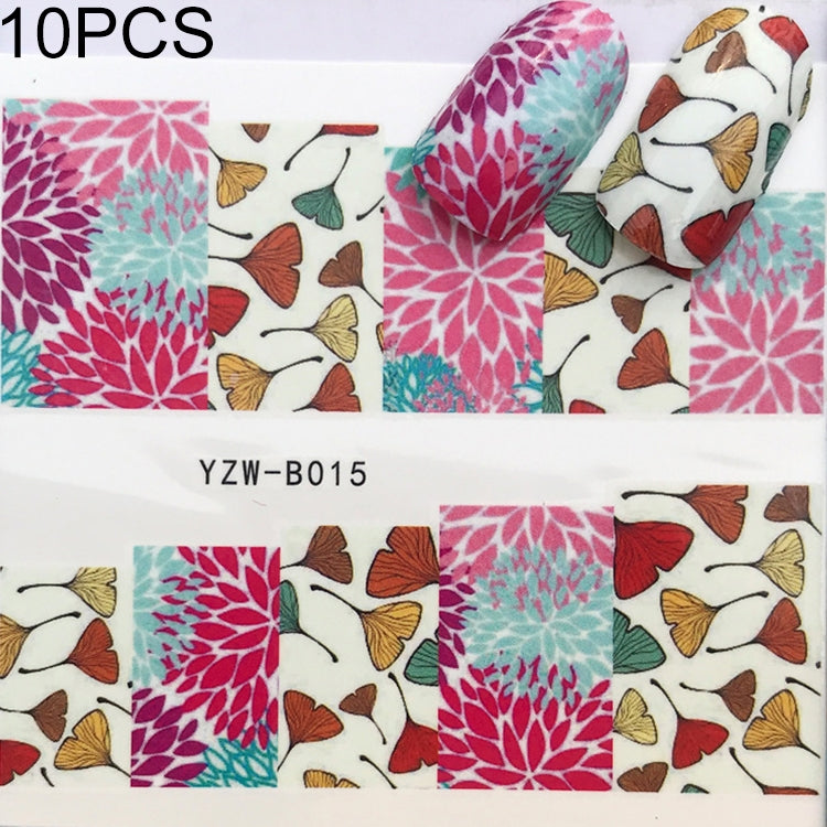 10 PCS Dandelion Nail Art Water Decals Transfer Sticker Manicure Nail Decoration