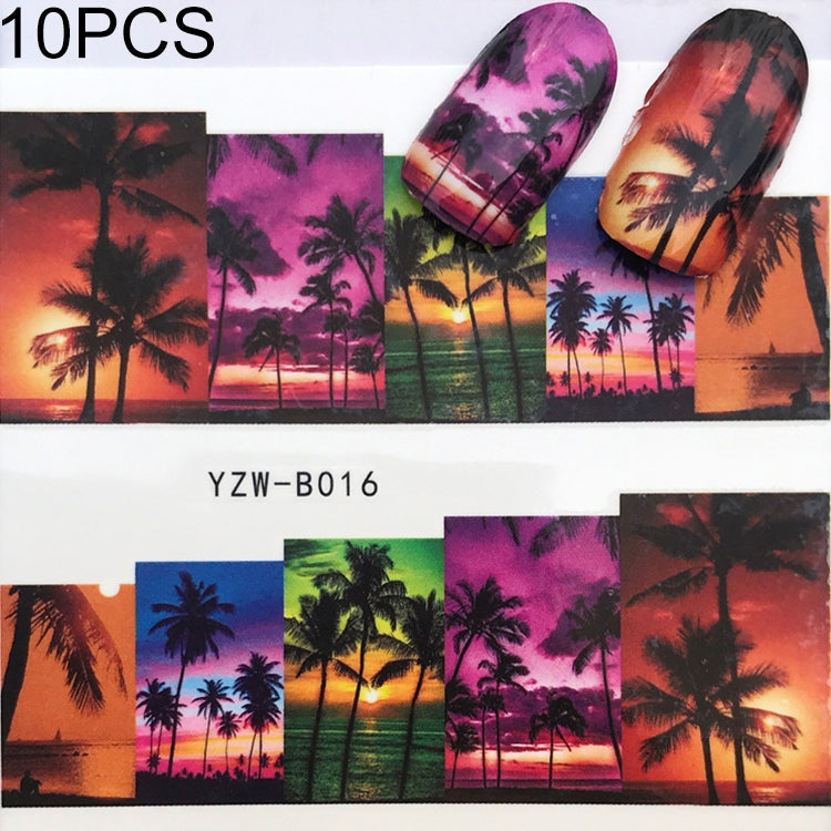 10 PCS Dandelion Nail Art Water Decals Transfer Sticker Manicure Nail Decoration