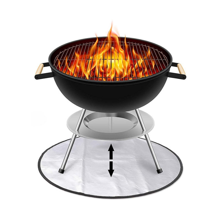 24 Inch  Barbecue Mat Fireproof High Temperature Fire Pit Mat Floor Courtyard Lawn Protection Mat