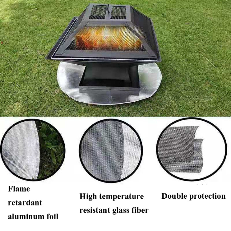 24 Inch  Barbecue Mat Fireproof High Temperature Fire Pit Mat Floor Courtyard Lawn Protection Mat
