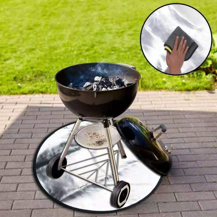 24 Inch  Barbecue Mat Fireproof High Temperature Fire Pit Mat Floor Courtyard Lawn Protection Mat
