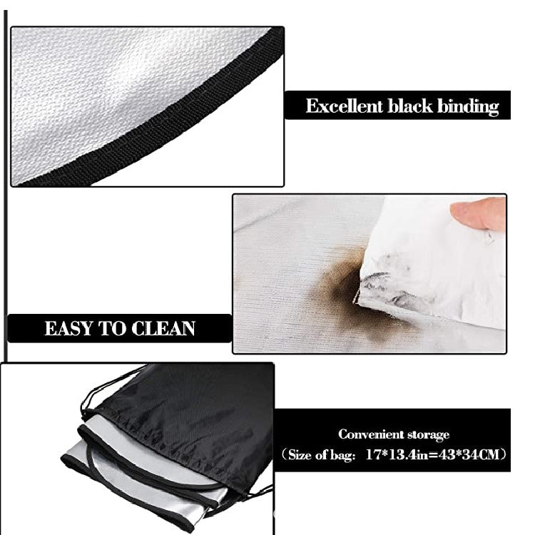 28 Inch  Barbecue Mat Fireproof High Temperature Fire Pit Mat Floor Courtyard Lawn Protection Mat