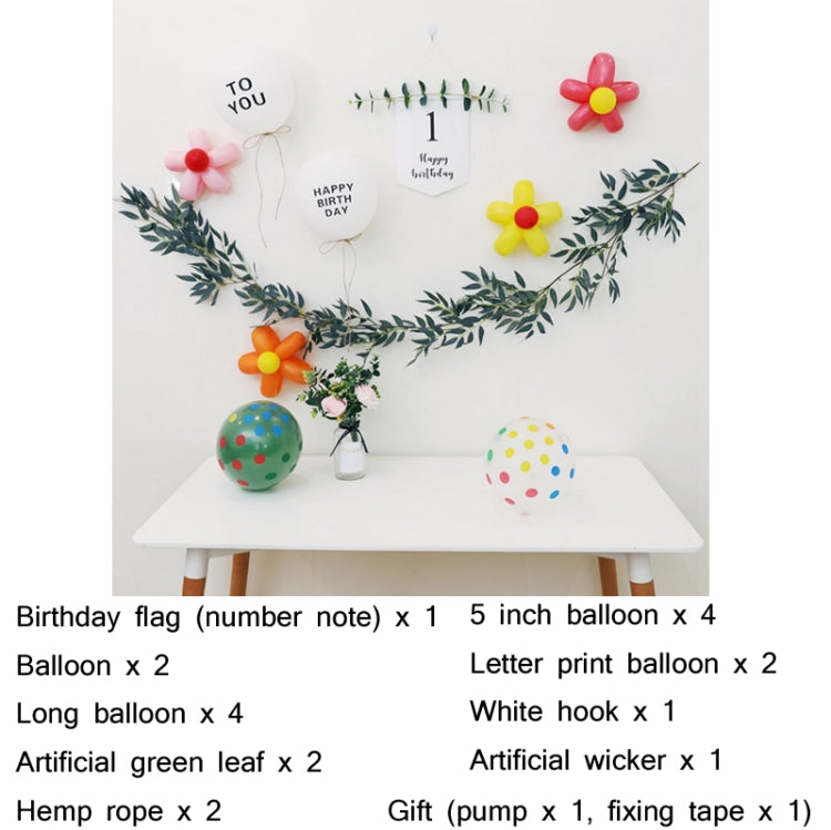 Mori Children Birthday Balloon Decoration Party Background Wall Decoration Package Specification: Type 4