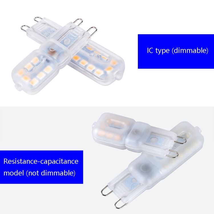 6 PCS G9 LED Corn Lamp 2835 Patch Energy-Saving Light Bulb, Power: 3W 14 Beads Milky White Mask