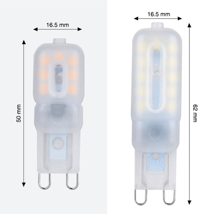 6 PCS G9 LED Corn Lamp 2835 Patch Energy-Saving Light Bulb, Power: 3W 14 Beads Transparent Mask