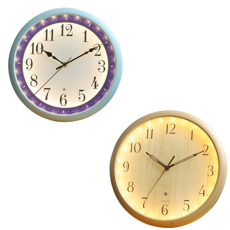 12 Inch Living Room Intelligent Voice Control Luminous Mute Wall Clock