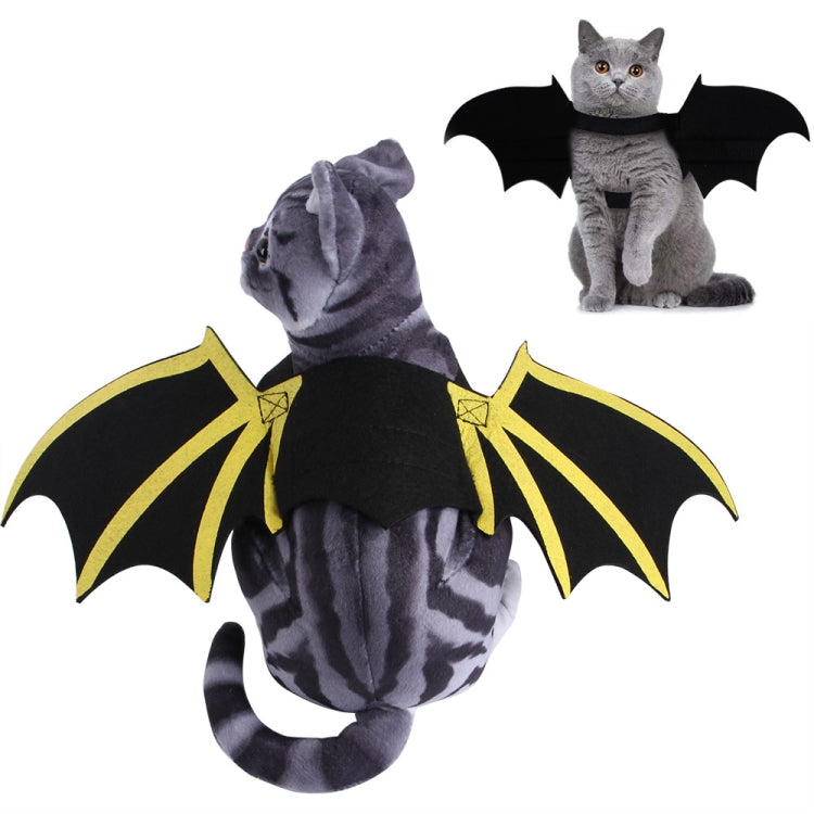 Pet Halloween Chest Strap Dog Cat Print Bat Wings Props Funny Costumes, Size: S