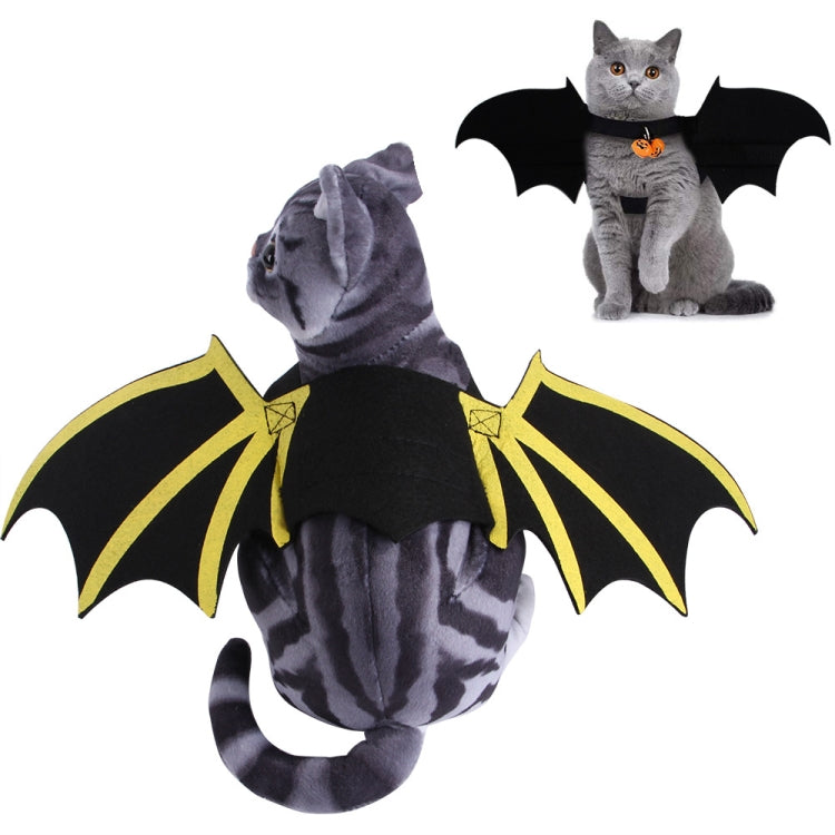 Pet Halloween Chest Strap Dog Cat Print Bat Wings Props Funny Costumes, Size: S