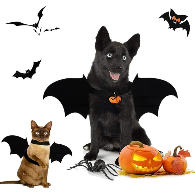 Pet Halloween Chest Strap Dog Cat Print Bat Wings Props Funny Costumes, Size: S