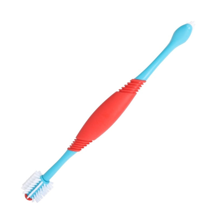 10 PCS Pet Double-Head Toothbrush Pet Oral Cleaning Products(Blue)