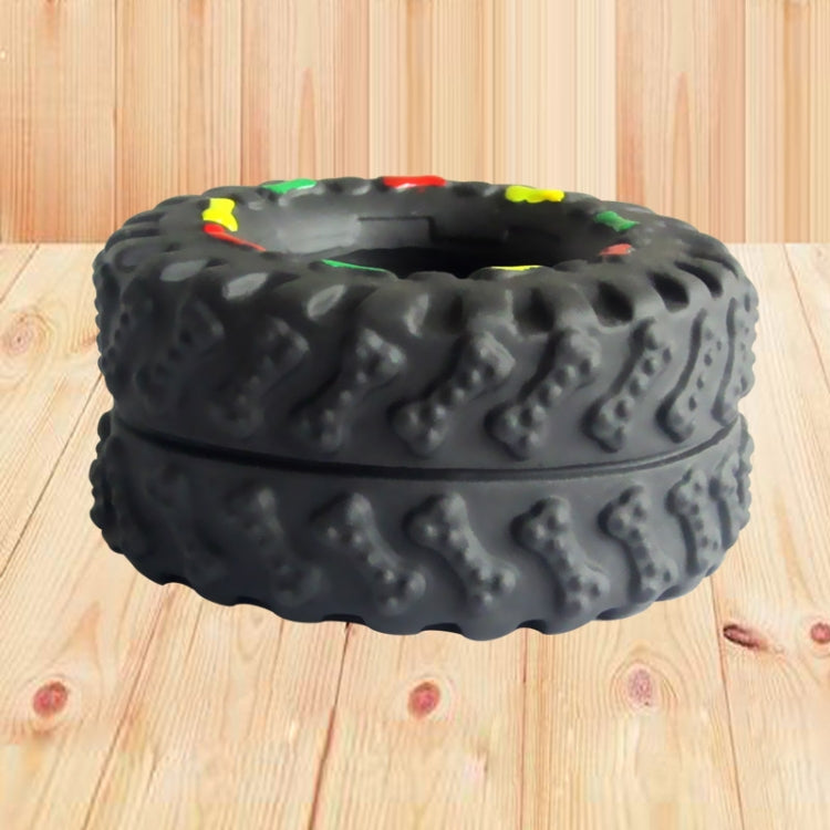 10 PCS Pet Vinyl Bite-Resistant Tire Toys Sounding Dog Training Ssupplies(Tire)