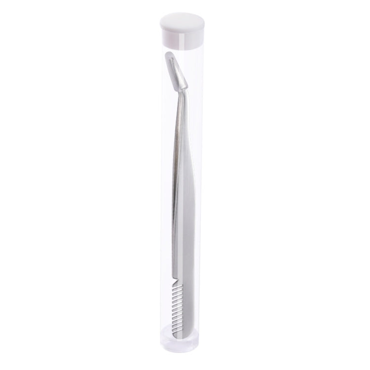 6 PCS Stainless Steel Marriage Accepted Eyelashes Tweezers Eyebrow Combing Tweezers, Color Classification: Silver (PVC Tube)