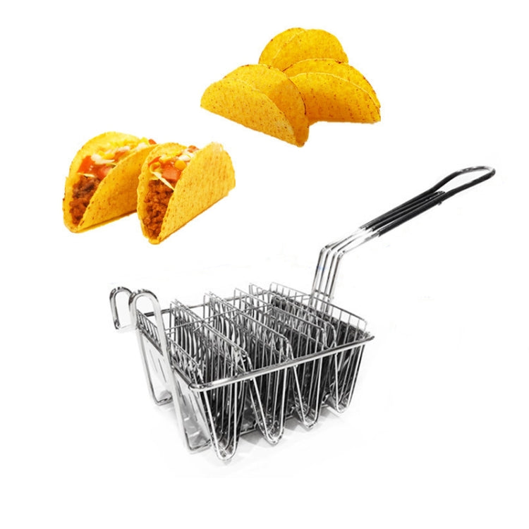 Stainless Steel Taco Tortilla Crust V-Shaping Tool ,Style: 4 Grid Fried Basket