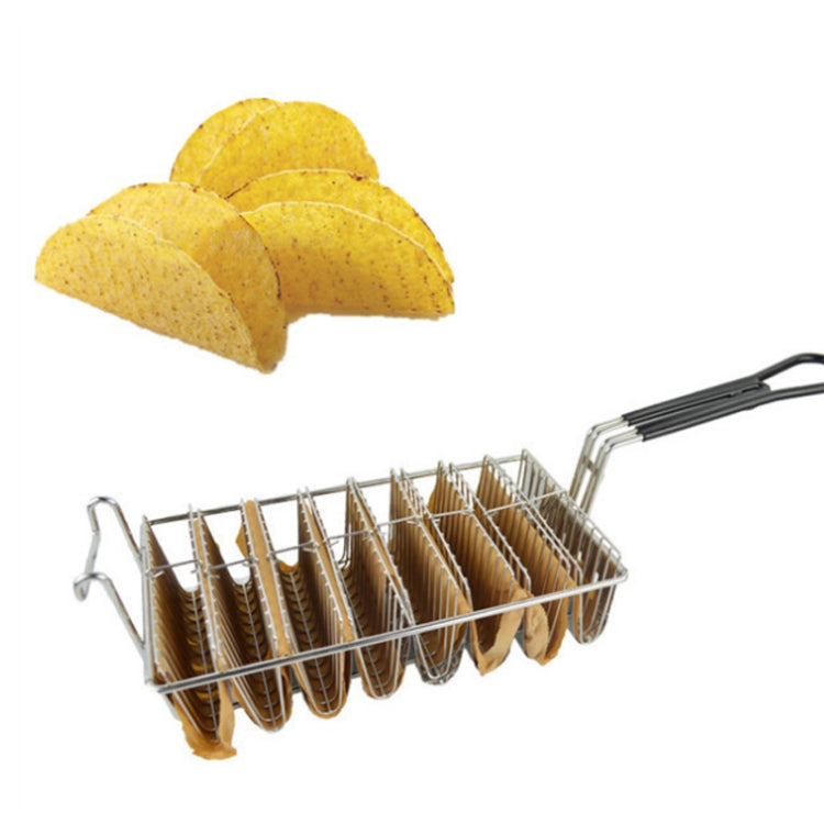 Stainless Steel Taco Tortilla Crust V-Shaping Tool ,Style: 4 Grid Fried Basket