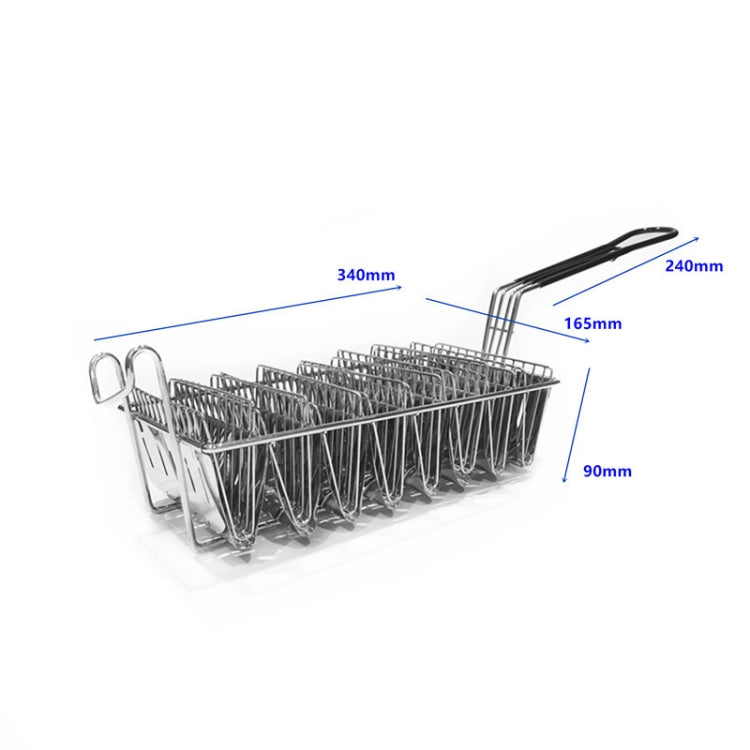 Stainless Steel Taco Tortilla Crust V-Shaping Tool ,Style: 8 Grid Fried Basket