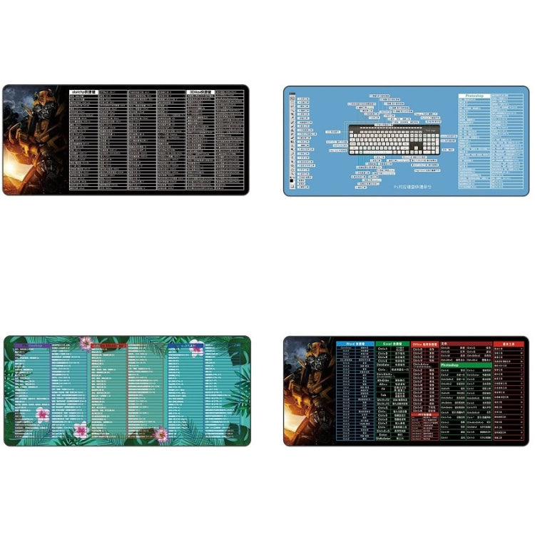 300x800x3mm Waterproof Non-Slip Heat Transfer Office Study Mouse Pad