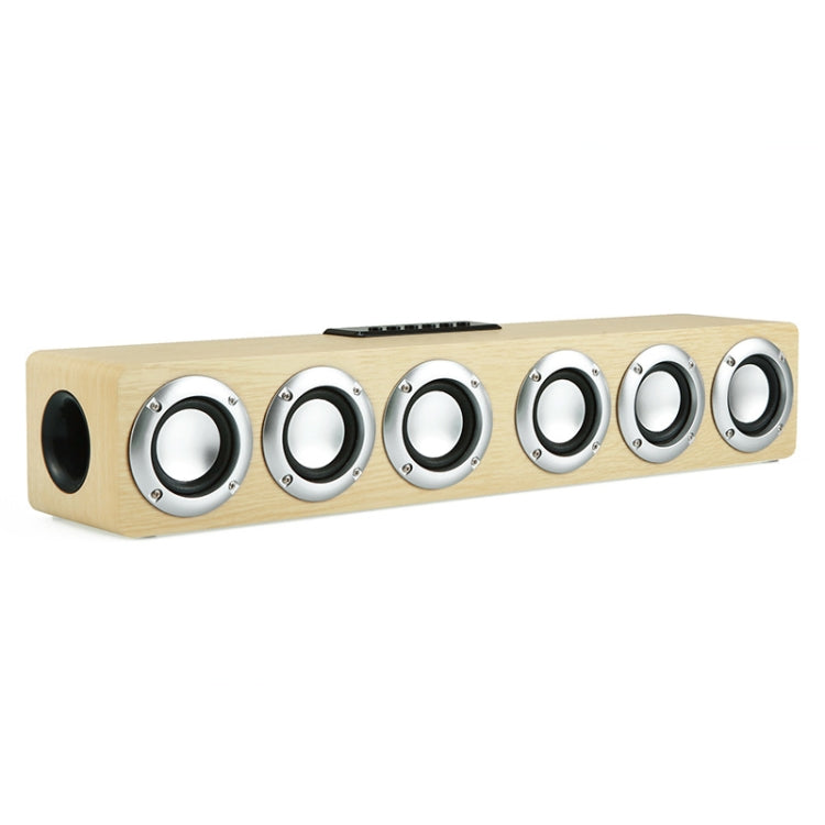 M1 Bluetooth Speaker Alarm Clock Wooden Wireless Desktop Loudspeaker