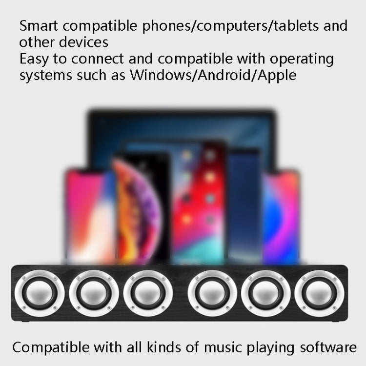 M1 Bluetooth Speaker Alarm Clock Wooden Wireless Desktop Loudspeaker