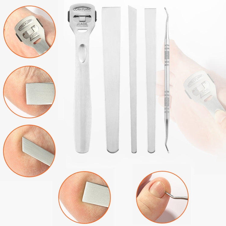 9 PCS/Set Stainless Steel To Remove Dead Skin And Calluses Manicure Tool(Yellow)
