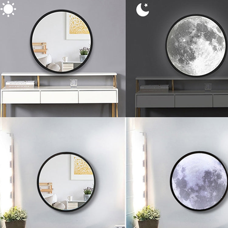 Moon Light Makeup Round Moon Mirror Tricolor Night Light Atmosphere Lamp, Size:  Diameter 20cm