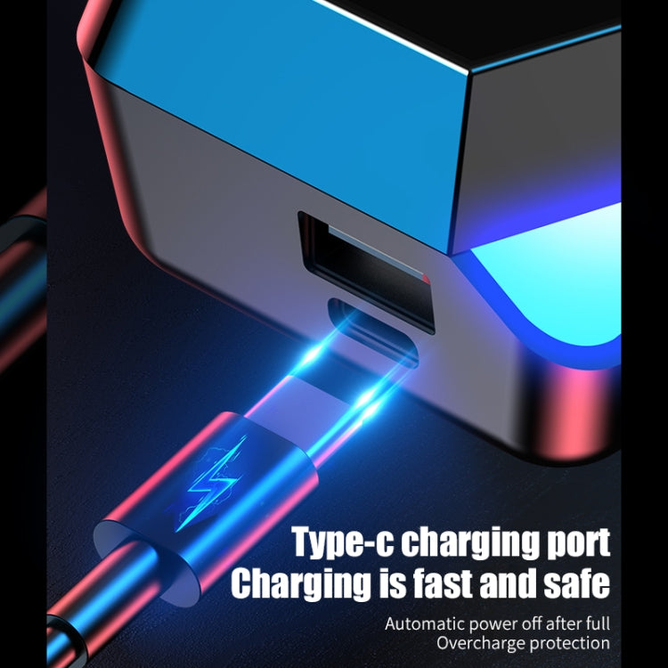 M28 Non-Delay Wireless Bluetooth Game Headphones In-Ear Touch Control Earphones with Colorful Breathing Light & Mirror Screen Display(Black)