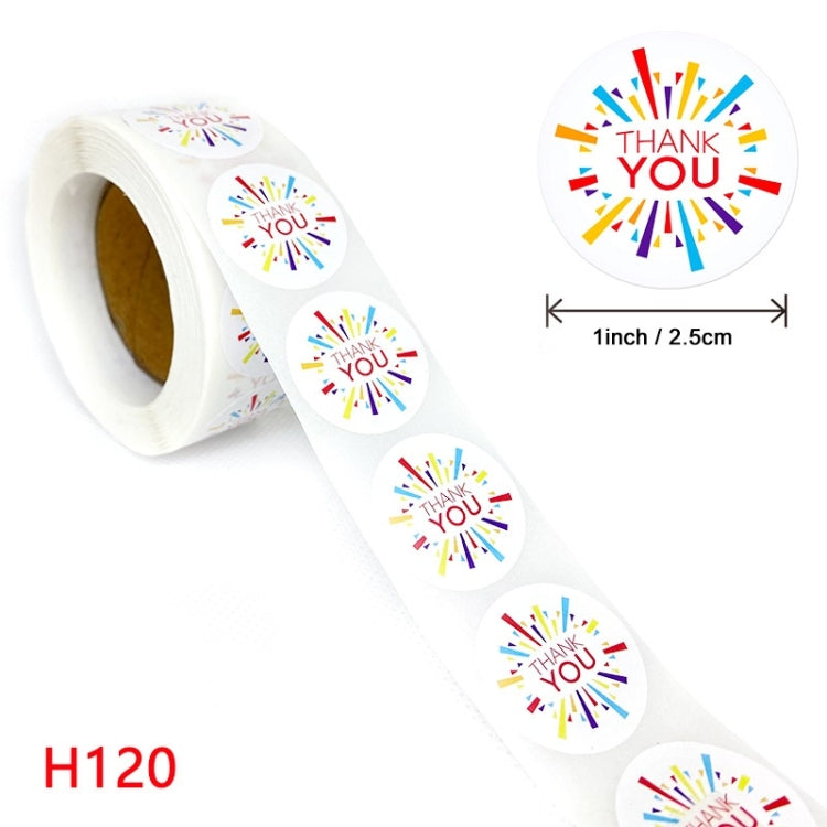 10 PCS Thank You Self-Adhesive Sealing Stickers Wedding Decoration Children Reward Stickers, Size: 25mm 500  / Rolls(C40)