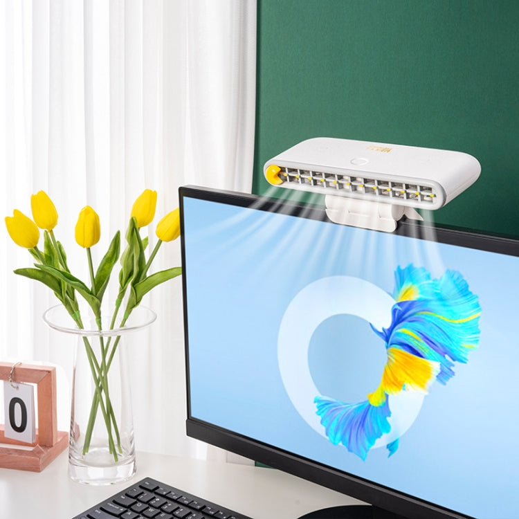 SY-014 USB Portable Computer Screen Fan Desktop Clip Fan(White)