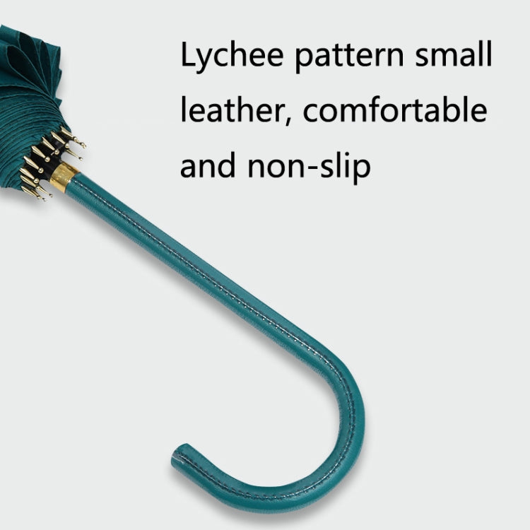 16 Bone Plain Straight Umbrella Small Fresh Long Handle Umbrella
