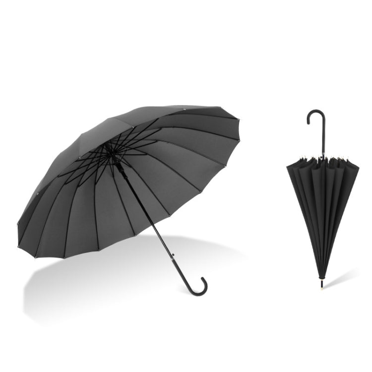 16 Bone Plain Straight Umbrella Small Fresh Long Handle Umbrella