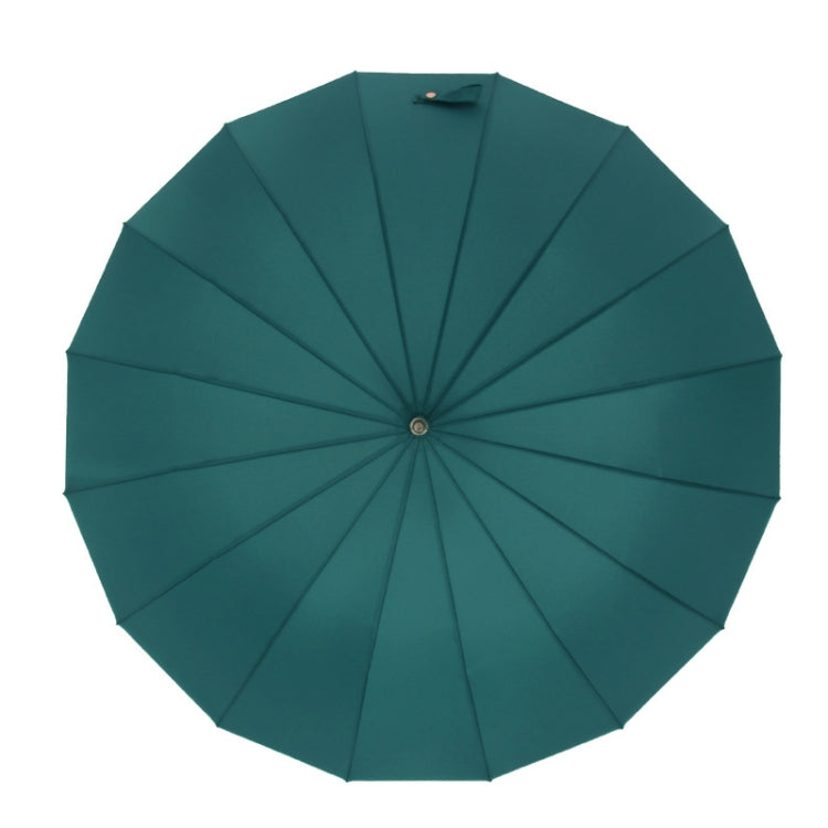 16 Bone Plain Straight Umbrella Small Fresh Long Handle Umbrella