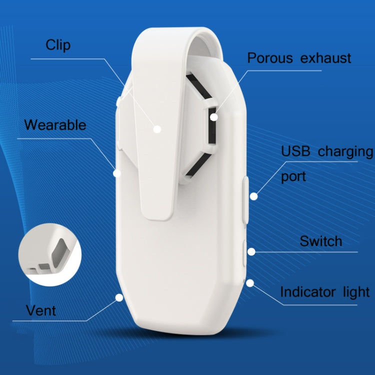 Children Mini Smart Anti-Fog Facial Protect Case Fan Breathing Valve(White)