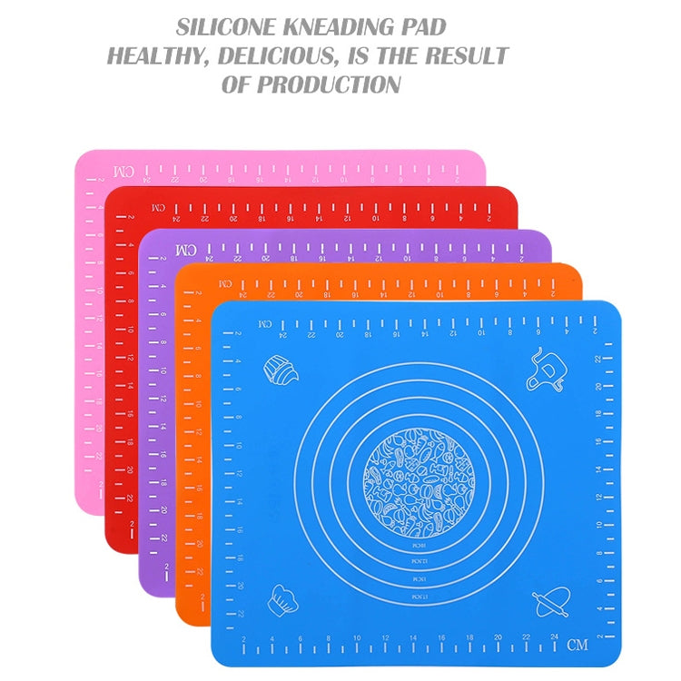 5 PCS 40x50x0.08cm Silicone Kneading Pad With Scale & Conversion Unit(Random Color Delivery)