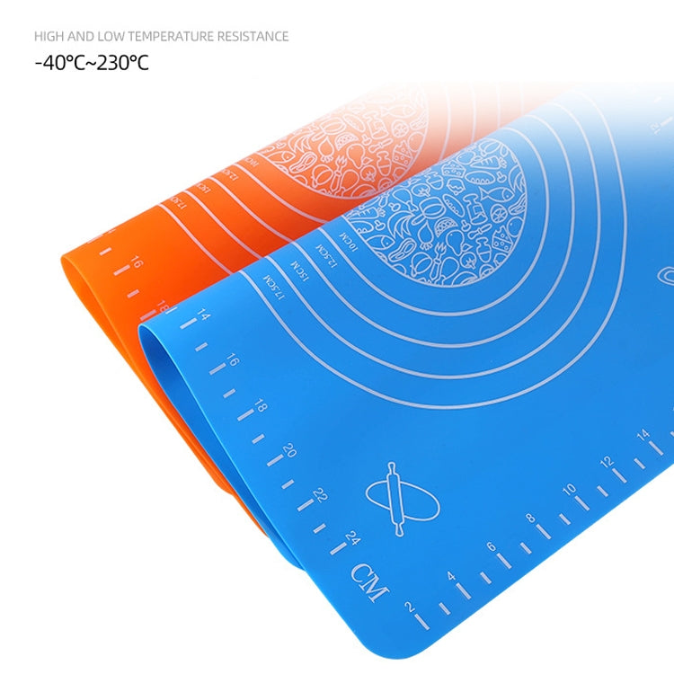 5 PCS 40x50x0.08cm Silicone Kneading Pad With Scale & Conversion Unit(Random Color Delivery)