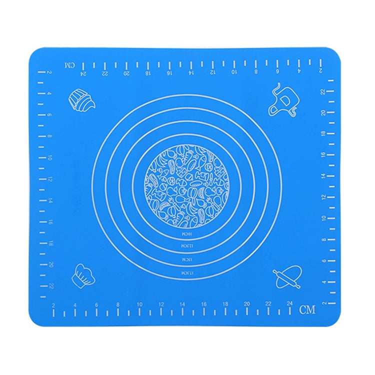 2 PCS 40x60x0.08cm Silicone Kneading Pad With Scale & Conversion Unit(Random Color Delivery)