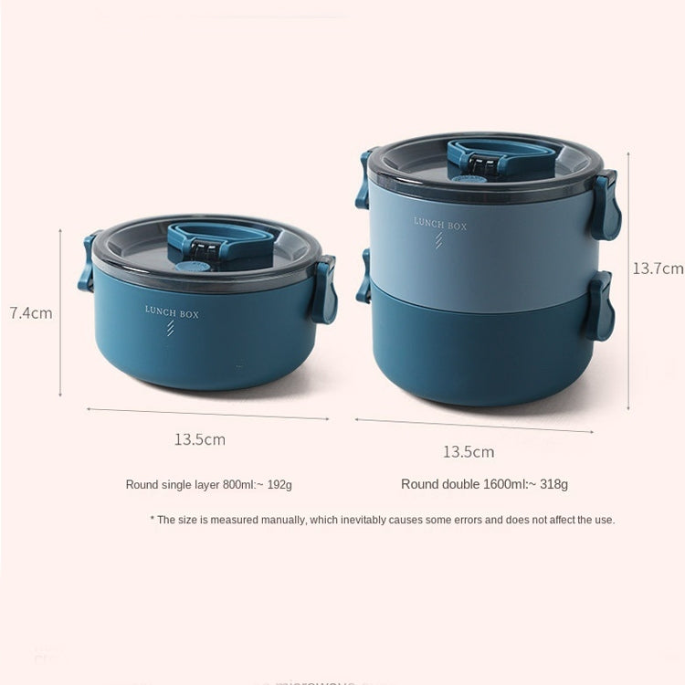 2 PCS JC6680  Fresh-Keeping Lunch Box Children Plastic Microwave-Heated Lunch Box, Capacity: Single Layer