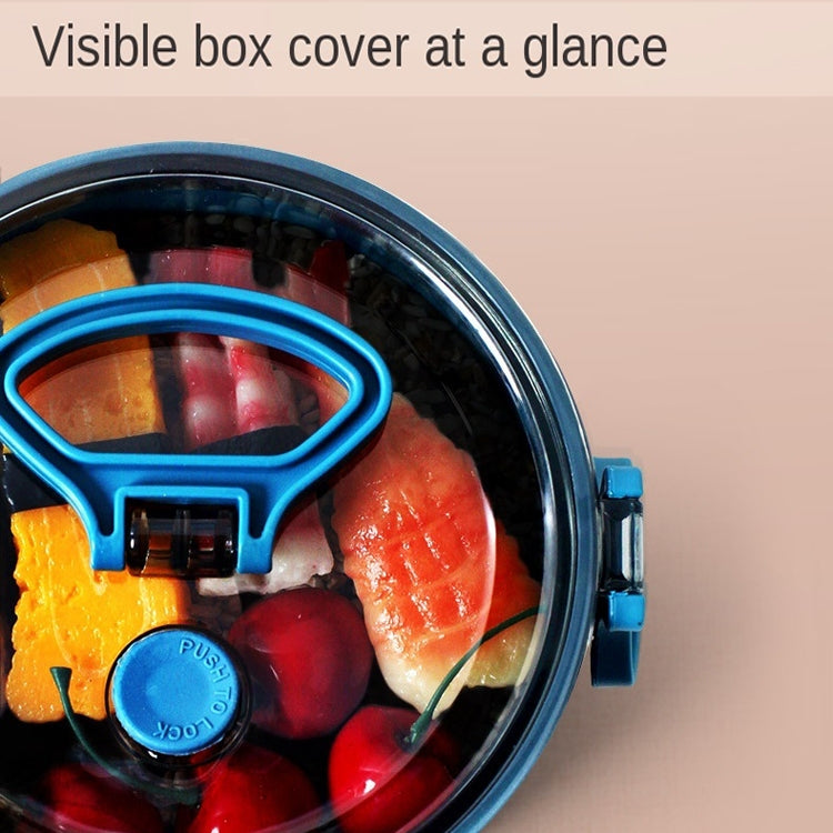 2 PCS JC6680  Fresh-Keeping Lunch Box Children Plastic Microwave-Heated Lunch Box, Capacity: Single Layer