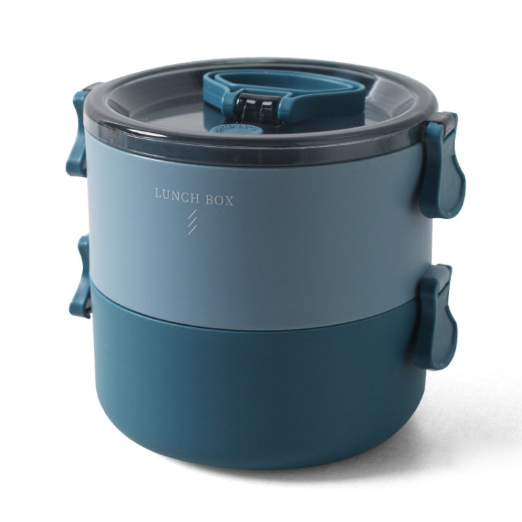 2 PCS JC6680  Fresh-Keeping Lunch Box Children Plastic Microwave-Heated Lunch Box, Capacity: Double Layer
