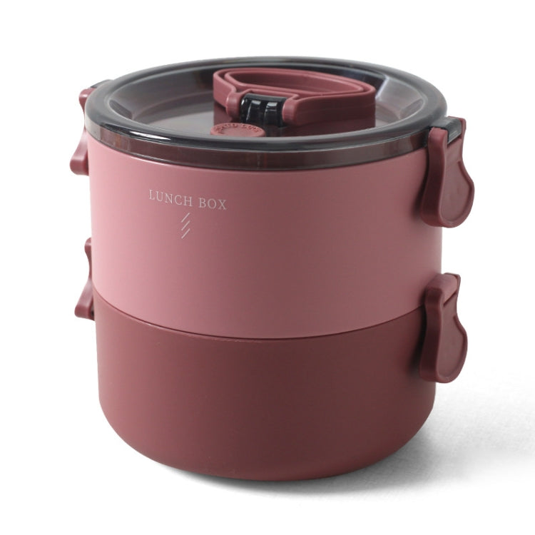 2 PCS JC6680  Fresh-Keeping Lunch Box Children Plastic Microwave-Heated Lunch Box, Capacity: Double Layer