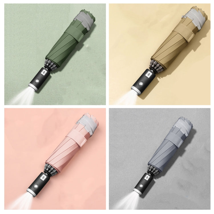 Automatic Folding Vinyl Tri-Fold Umbrella