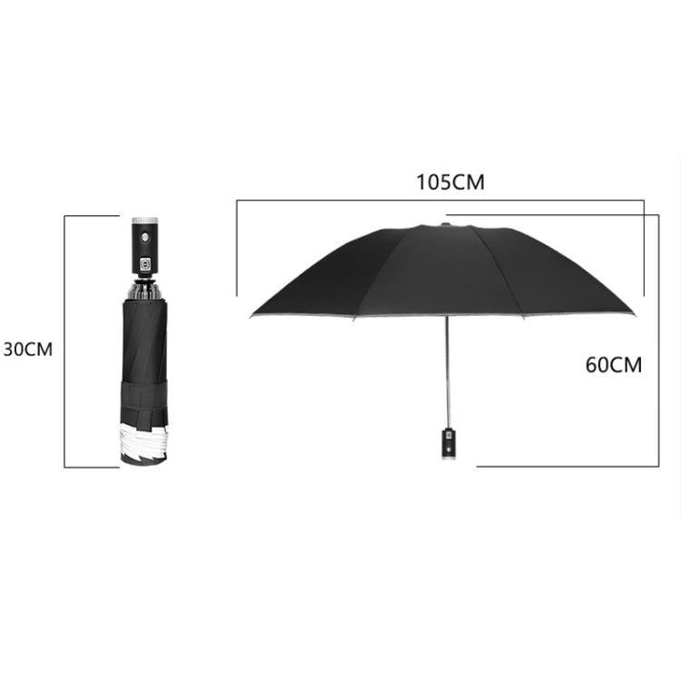 Automatic Folding Vinyl Tri-Fold Umbrella