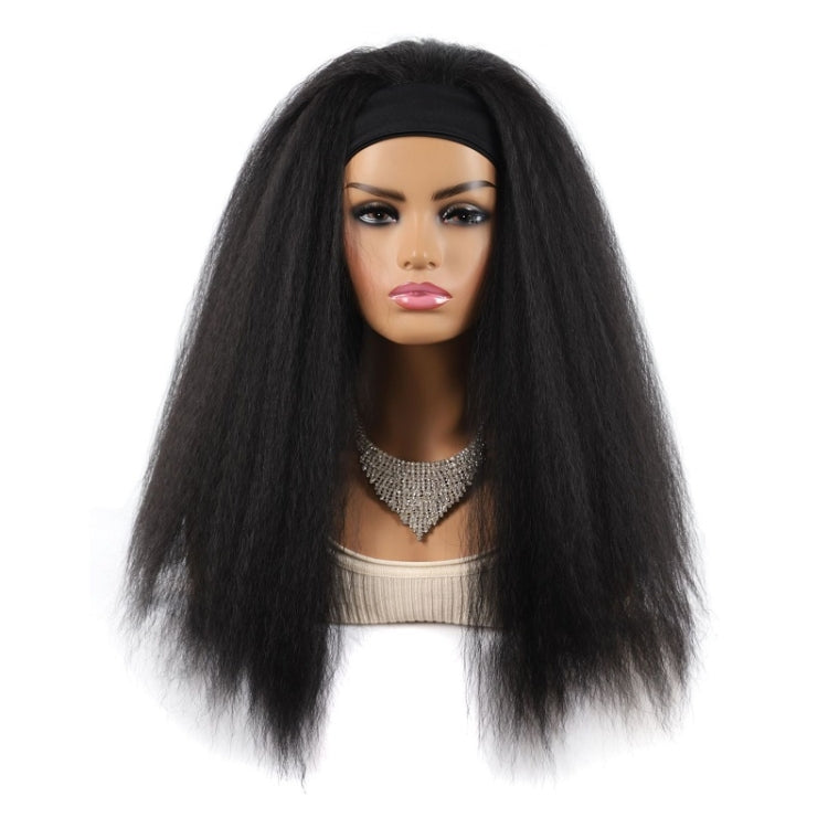 Turban Headband Corn Beard Long Hair Wig Headgear, Color Classification: True Color 1B #