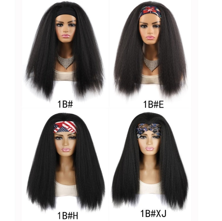 Turban Headband Corn Beard Long Hair Wig Headgear, Color Classification: 1B # XJ