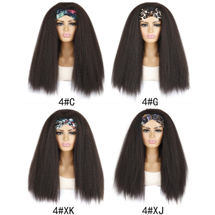 Turban Headband Corn Beard Long Hair Wig Headgear, Color Classification: 4 # XK
