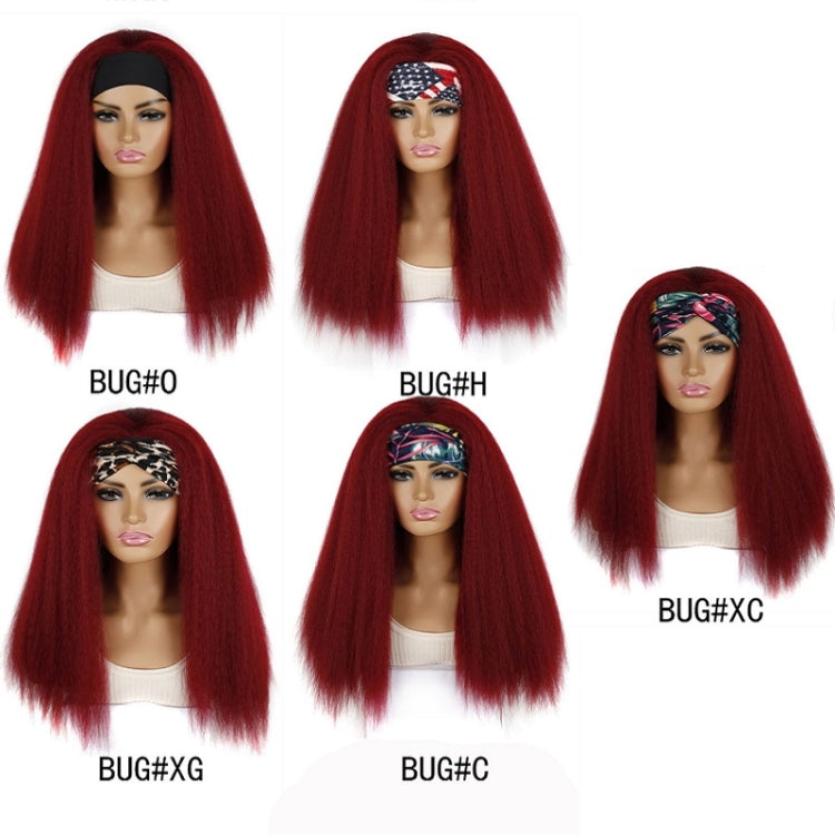 Turban Headband Corn Beard Long Hair Wig Headgear, Color Classification: BUG # C